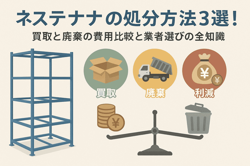 ネステナーの処分方法3選！買取と廃棄の費用比較と業者選びの全知識
